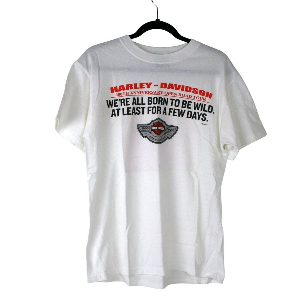 Harley-Davidson 100th Anniversary Open Road Tour White Graphic T-Shirt Medium